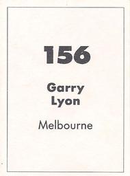 1990 Select AFL Stickers #156 Garry Lyon Back